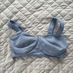 Women's set active size medium Ribbed Blue Bralette
